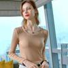 Autumn Round Neck Long Sleeve Knit T-shirt Women Casual Fashion Pullover T Shirt Woman Solid Bottom Inner Slim Ladies Tees 30276