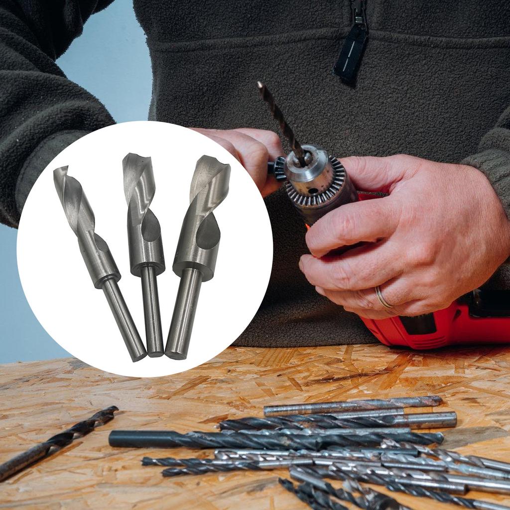 Professional Woodworking Helical Fluted Cobalt Drill Bit 14mm-30mm Round Reduced Shank HSS for Wood Iron Stainless Steel