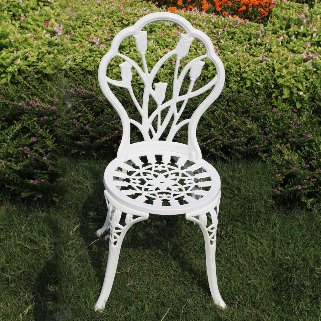 Luxury Cast Aluminum Outdoor Dining Table and Chairs Set for Garden or Balcony