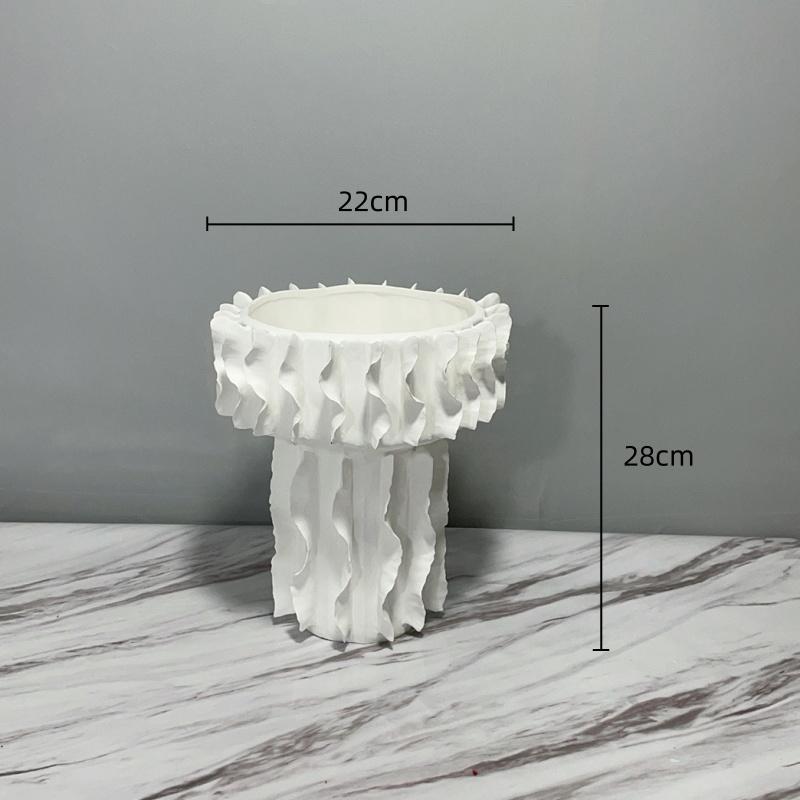 Keramikvase Handgefaltete Textur Blumentopf Keramik Handwerkskunst Blumenarrangement Zubehör Blumenvase Heimdekoration