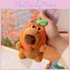 Frog Orange Hat Capybara With Backpack Plush Keychain Toy Pendant Decoration