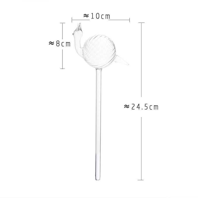 Automatisk växtbevattningsanordning Självbevattnande Fågel Stjärna Svampform Klar Glas Bevattningsanordning för Hemträdgård Blomväxter