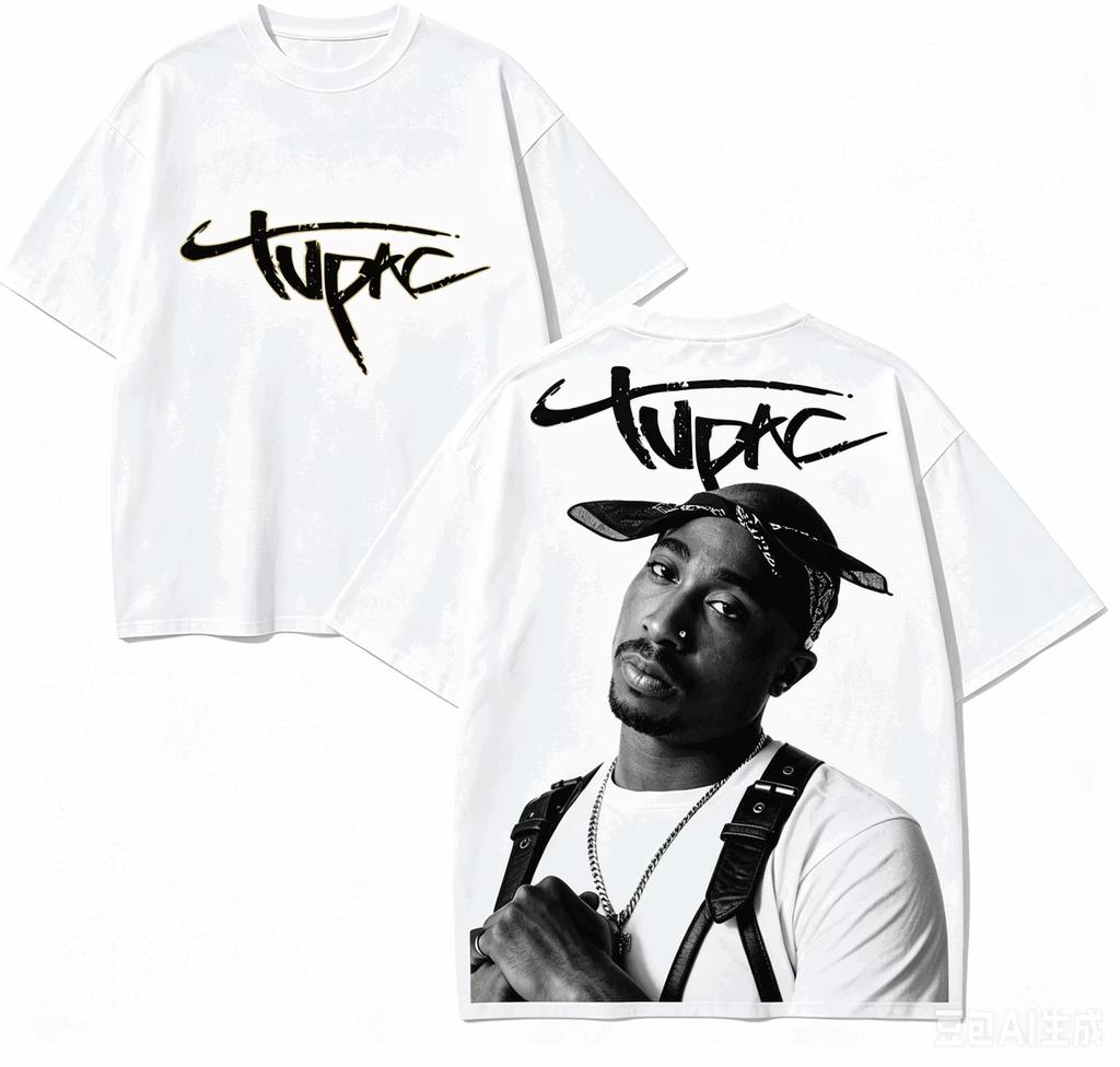 Tupac Shakur for Fan Gift T-shirt Women Harajuku Short Sleeve Streetwear High Quality Couples Classic Soft