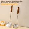 Stainless Steel Spatula Wood Handle Kitchen Stir Fry Spoon New Cooking Spatula  Kitchen Tools