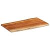 Tabletop 110x60x2.5cm Rectangular Solid Acacia Wood Live Edge