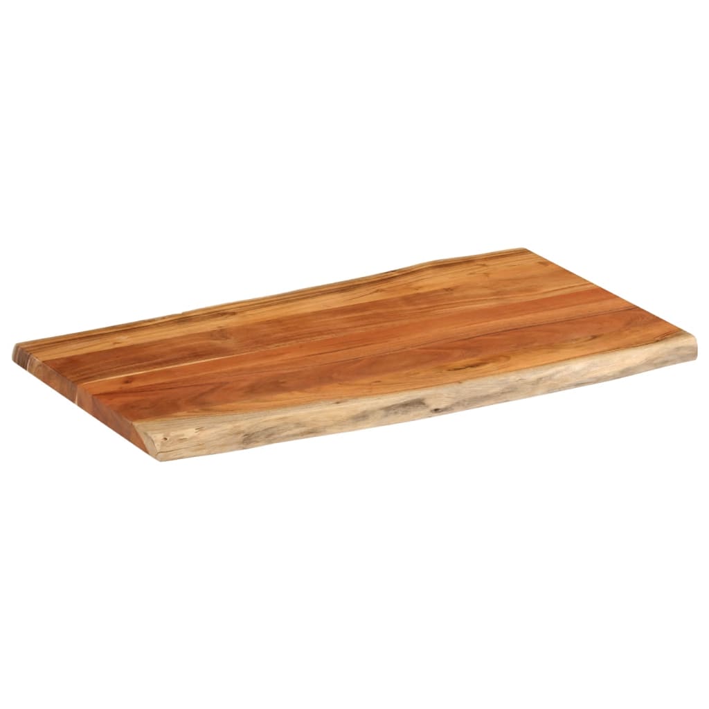 Tabletop 110x60x2.5cm Rectangular Solid Acacia Wood Live Edge