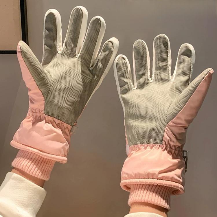 Plush Gloves for Women Winter Thickened with Fur Warm Riding Gloves Cold and Windproof Anti Slip Gloves Touch Screen Gloves Skiing Teddy Bear Gloves