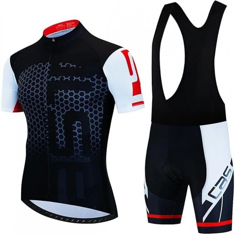 Men Women Cycling Jersey Set Short Sleeve Quick Dry Breathable Road Mountain Bike Apparel