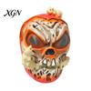 Resin Horror Tabletop Props Halloween Skull Apples Statue, Gothic Spooky Decor with Worm, Prop for Party Haunted House, Unique Gift Secret Room