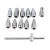 12 Pcs Drain Plug Key Socket Set Axle Oil Sump Spanner Wrench Steel Car Repair Tools for Engine Gear Box