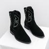 Autumn and Winter Men's Boots Large Size High-top Boots Frosted Leather Pointed Heel Short Boots Men's Foreign Trade Retro Embroidered Western Boots