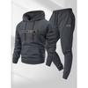 Mens Hooded Sweatshirt Set Long Sleeve Top Pants Casual Sportswear Loose Fit