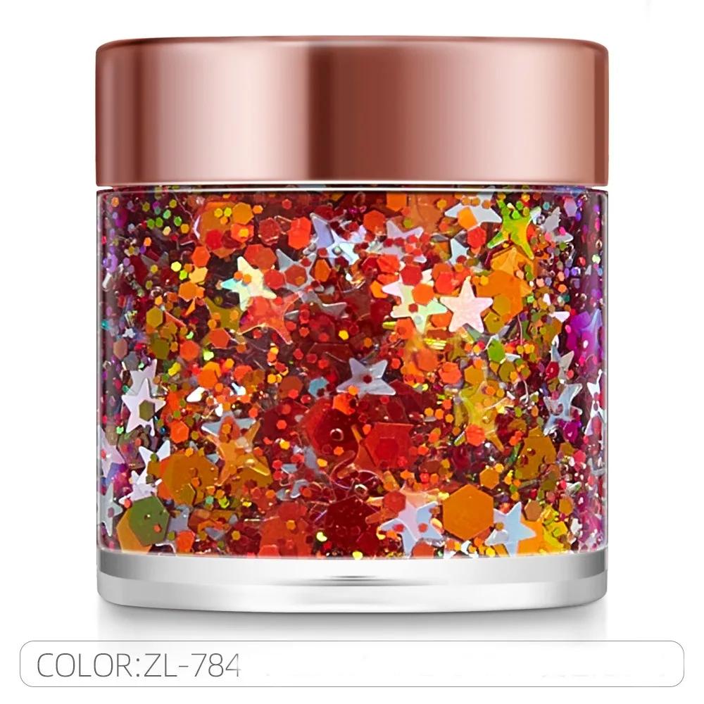 New Mermaid Looks Body Face Glitter Gel Shining Long-Lasting Body Glitter Gel Body Makeup Gel for Hair