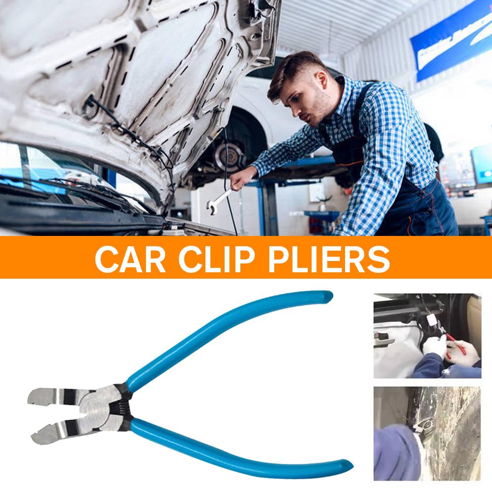 Multifunctional Diagonal Pliers Car Clip Rivet Tightening Tool Pliers Staple Automotive Removal Wire Stripping Screwdriver B9W4