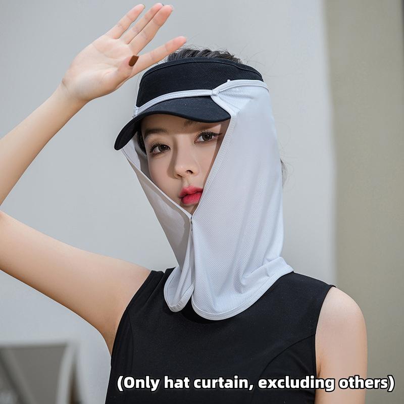 Summer Outdoor Sunshade Hat Curtain, Uv Resistant Sunshade Cloak, Safety Helmet, Baseball Cap, Sunshade Curtain A10