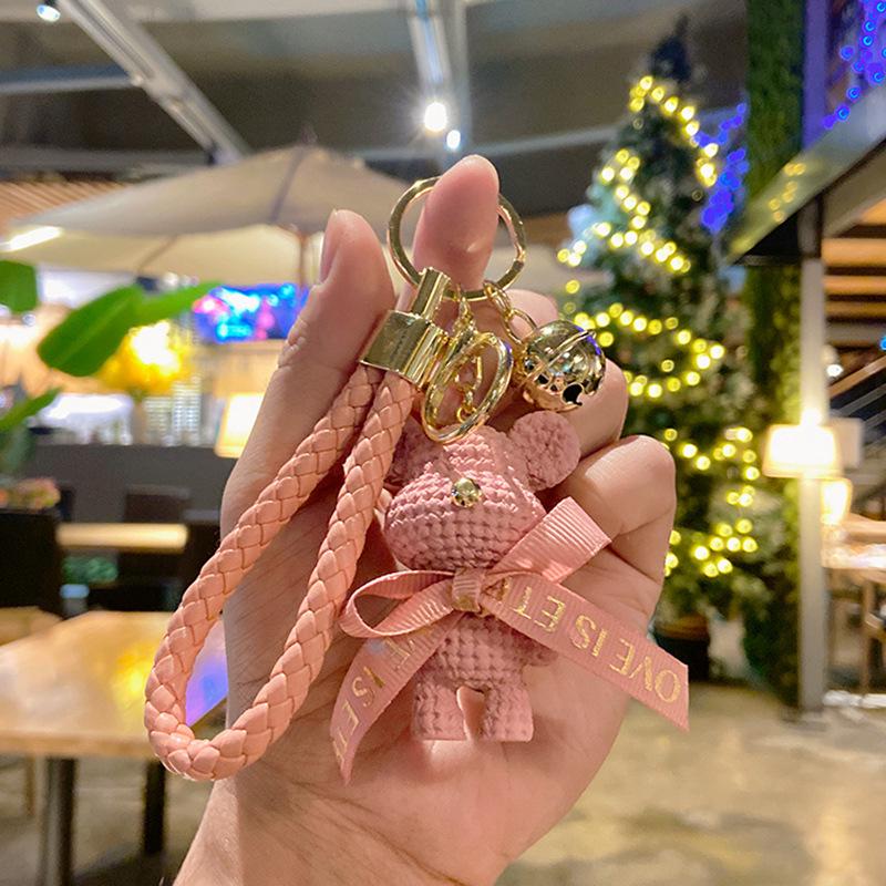 

Очаровательный шерстяной брелок в виде медведя — очаровательный мультяшный дизайн для сумок, машин и школьных принадлежностей