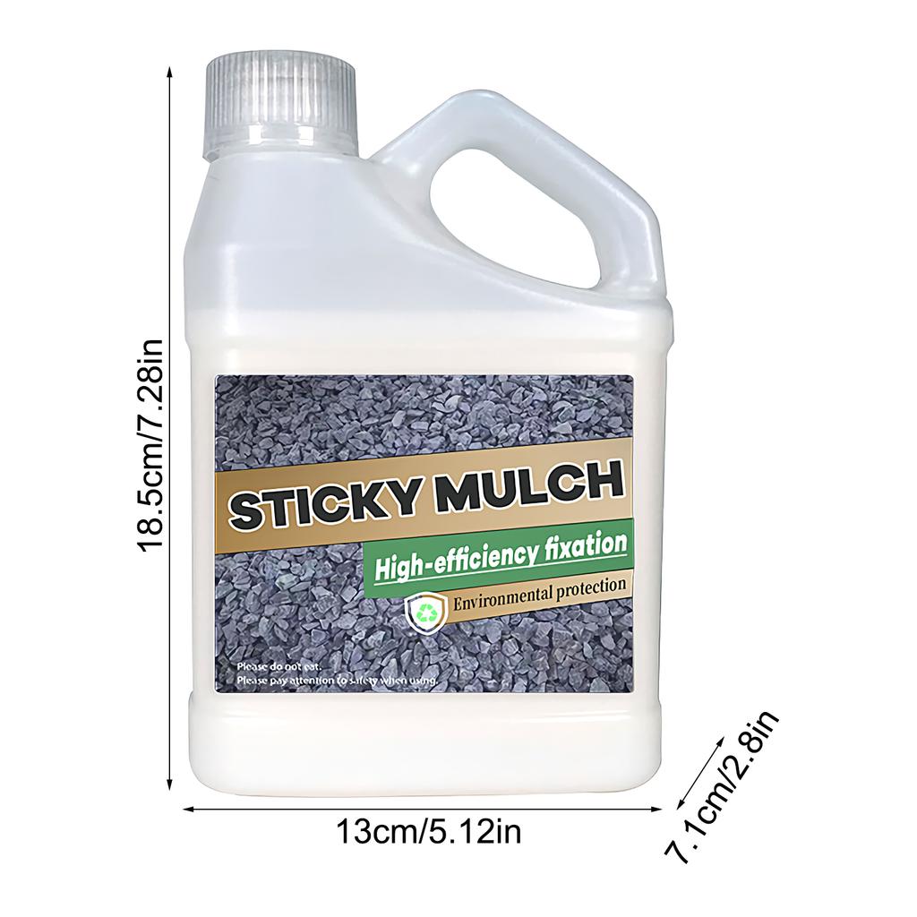 500g Mulch Gestein Kleber Erbsenkies Klebriger Gesteinskleber Schnelltrocknendes Spray Außenbereich Garten Terrasse Steine Landschaftskleber Mehrzweck