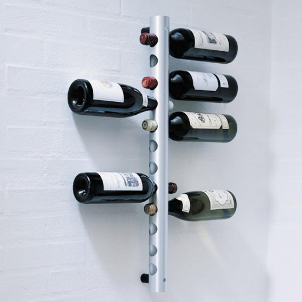 Stainless Steel Wine Holder Stainless Steel Wine Rack Wall Mounted Kitchen Home Bar Holder Wines Shelves(12 Holes) Wine Shelves