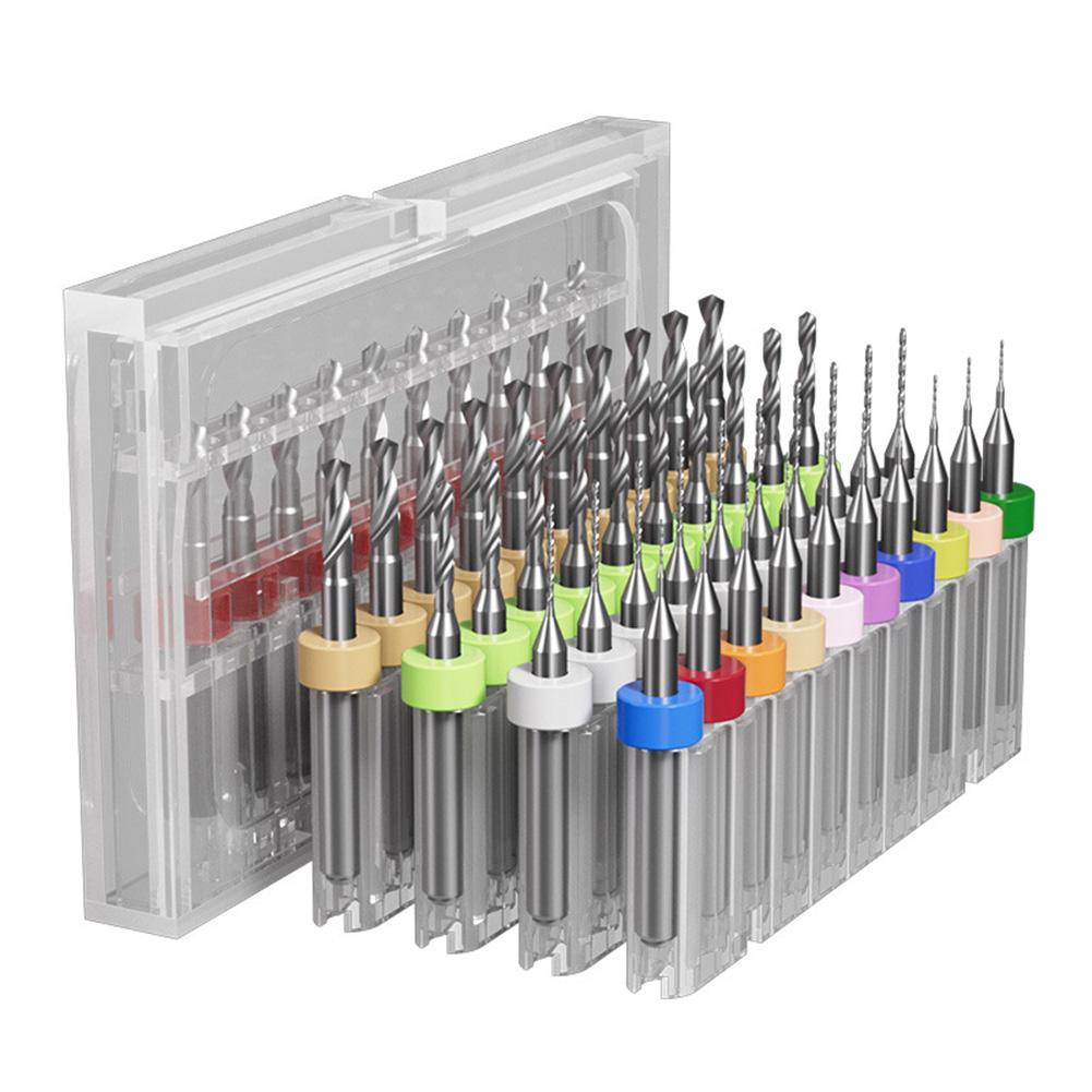 Carbide PCB Drill Bit Set 10PCS for Detailed Circuit Board and Metal Drilling with Improved Stability and Fine Grinding Process