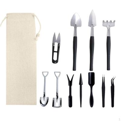 12 Pieces Tools Kit with Organizer Bag Indoor Tool Portable Gardening Set for