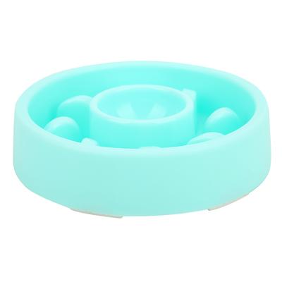 Plastic Exquisite Non-slip Bottom Pet Anti Choking Slow Food Feeding Bowl Supplies for Dogs