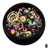 Rainbow  Jelly DIY Nail Art Sticker Rhinestone Fashion 3D Charms Wheel Manicure Rivet Stud