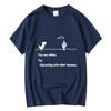 Herr Högkvalitativ 100% Bomull Rolig Dinosaurie Tryck T-shirt Lös O-hals Herr T-shirt Kortärmad T-shirt Herr Toppar