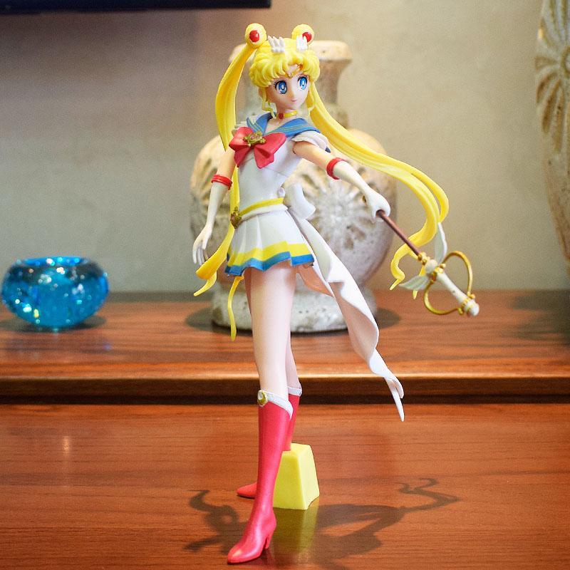 Sailor Moon Anime Figure Set 23cm Meiou Setsuna Kaiou Michiru Haruka Tomoe Hotaru Glitter & Glamours Action Figurine Toy Gift