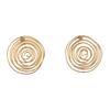 Artistic Openwork Round Earrings Dissymmetry Geometric Twist Iron Alloy Jewelry Comfortable For Office Party Occasions