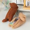 Bear Plush Cute Pencil Case Organizer With Spacious Storage For Kids Teens And