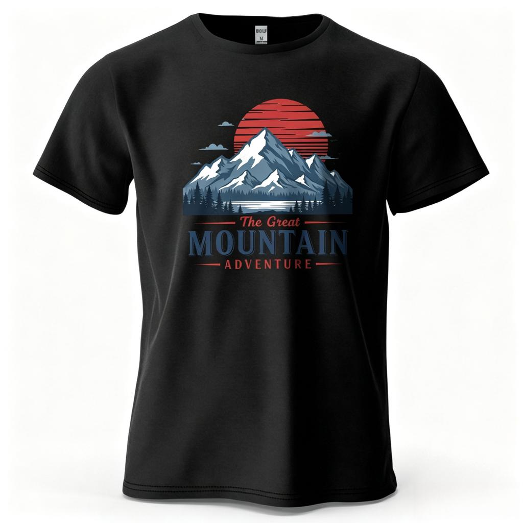 Unisexs Outdoor Adventure Graphic Short Sleeve Tshirt Vintage Printed Tops Tee For Unisex Summer Casual Sportswear