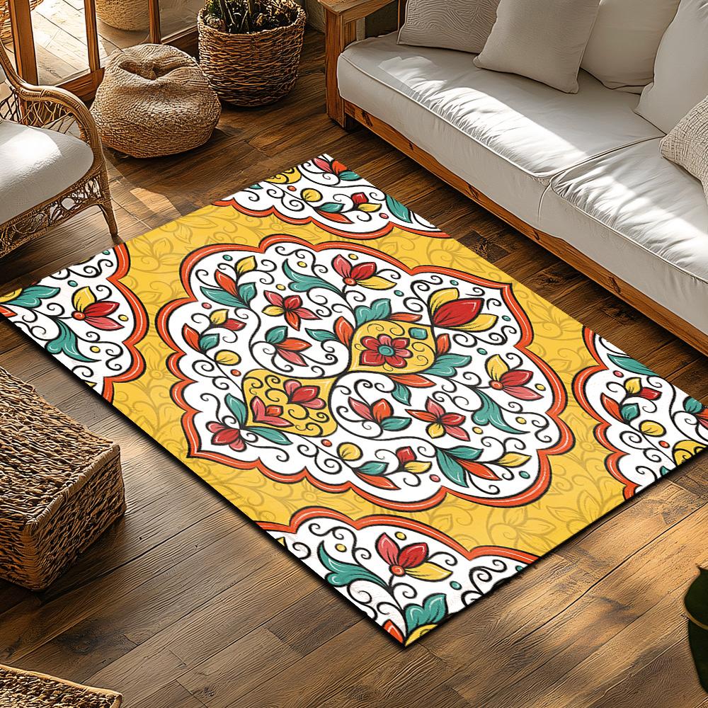 Boho Carpet Non-Slip Washable Floor Mat Living Room Rug Modern Abstract Pattern Area Rug Home Decor Entrance Door Mat