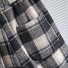 Women's Plaid High-Waist Fleece-Lined Wide-Leg Casual Pants