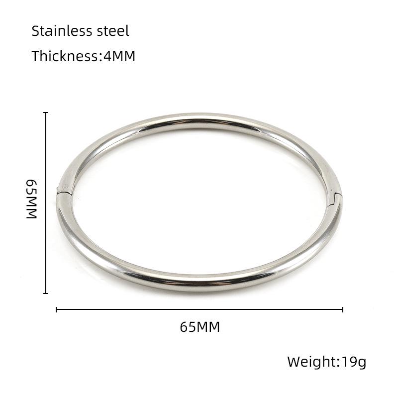 Minimalist Titanium Steel Bangle: Versatile, Non-Fading Bracelet.
