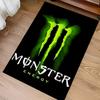 1pz Tappeto Area con Stampa Logo Monster Energy - Morbido, Lavabile, Antiscivolo, Tappetino da Interno per Sedie da Ufficio, Soggiorno, Home Office, Tappeto Decorativo