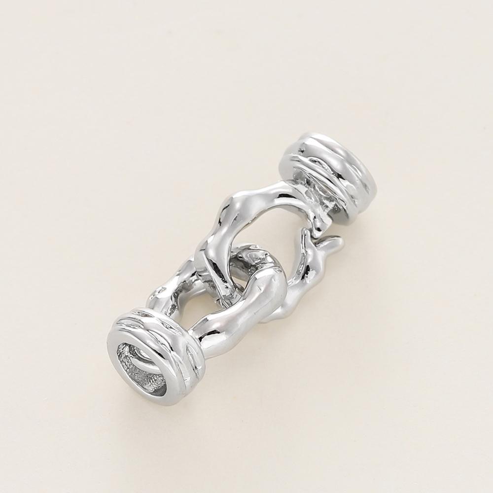 1/2Pcs/Pack 14/18K Gold Plated Inlaid Zircon Connector End Caps Fastener Clasps for DIY Jewelry Bracelet Making Accessories