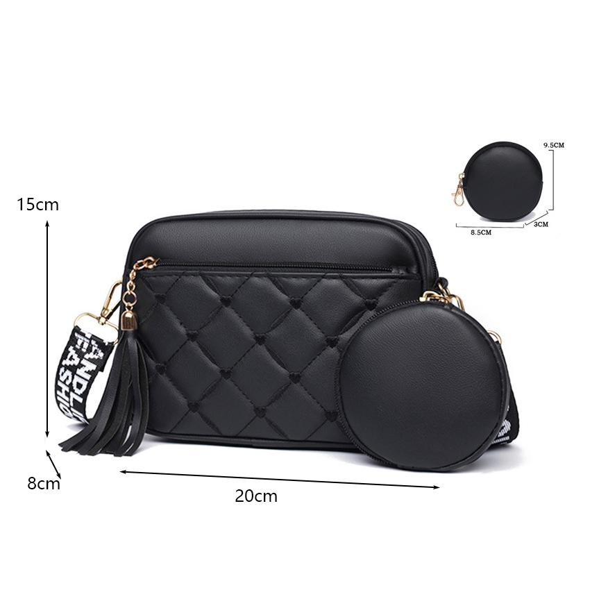 Women's Fashion Bags Embroidery PU Leather Women Square Handbags Brand Designer Zipper Female Cross Body Bags