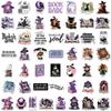 50PCS Purple Pack Bookish Stickers for Notebook Luggage Skateboard Decoration Graffiti Decals Cool Decals