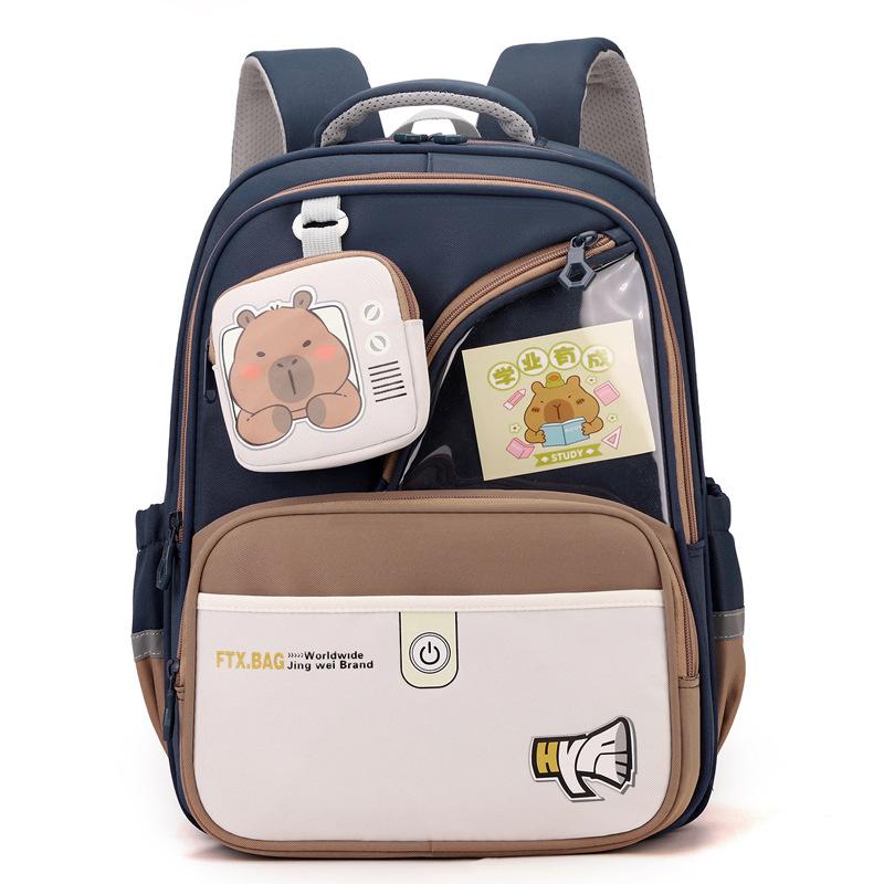 School Bag for Primary School Students To Reduce the Burden and Protect the Spine Backpack, Lightweight and Large-capacity Children's Backpack.