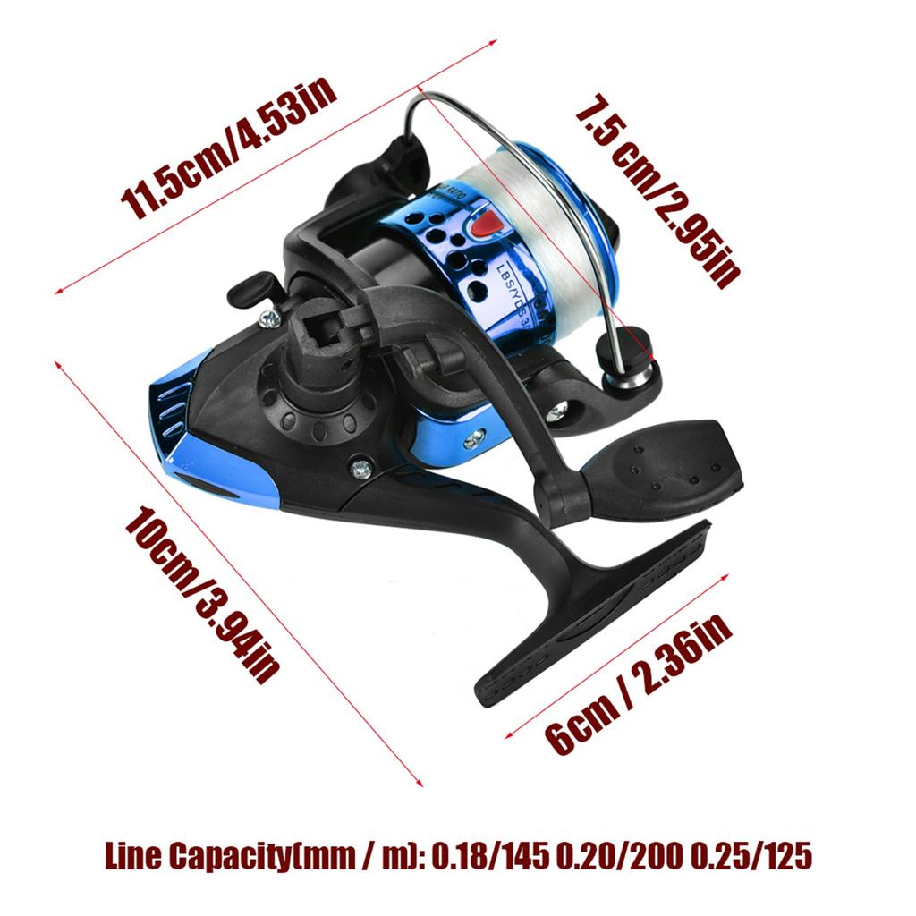 Freshwater Plastic Plating Lightweight Spinning Fishing Reel Tackle Accessory(Blue)