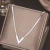 Stainless Steel Metal V-Shaped Choker Necklace for Women Men Punk Gold Color Flat Snake Chain Necklace Jewelry Gifts