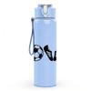 1PC Love Word Soccer Ball Minimalist Print 750ml Color Plastic Sports Water Bottle Leakproof Flip Straw Lid Suitable for Sports Office Home Use