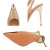 Women 9.5 cm Heels Metal pointed tip Women Pumps Hollow out hook strap High heeled sandals Women Summer Shoes Sexy party shoes