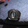 Vintage prsten s vyřezávaným drahokamem 10*12MM Přírodní Labradorit Měděné šperky pro ženy Jemné Lapisové prsteny Párty Svatba Dárek