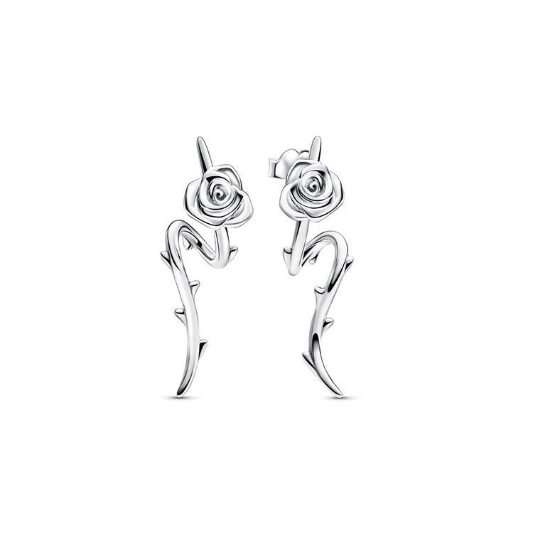 Pandora Moments Rose Earrings Women earrings Silver 293214C00 Shopping Bag