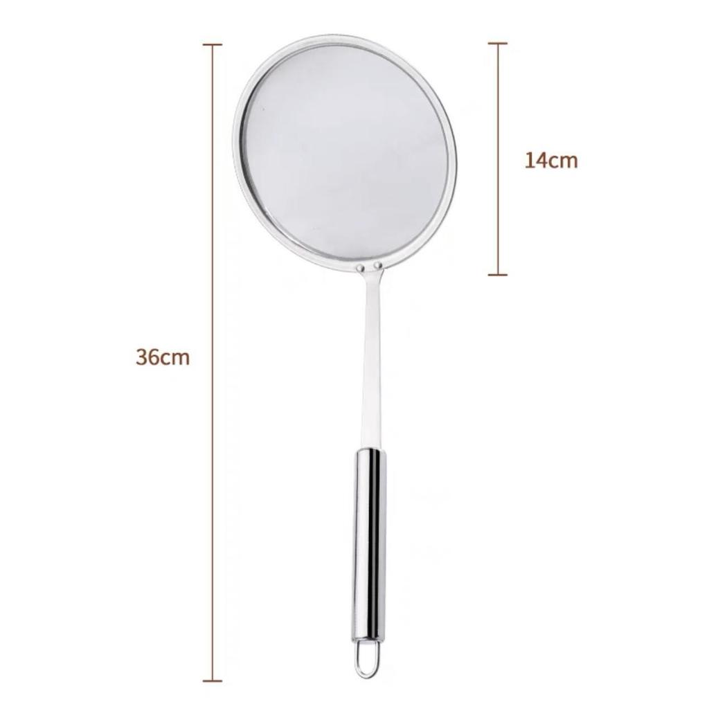 304 Edelstahl Öl- und Schaumschöpflöffel mit 100-Mesh-Filter für Hot Pot