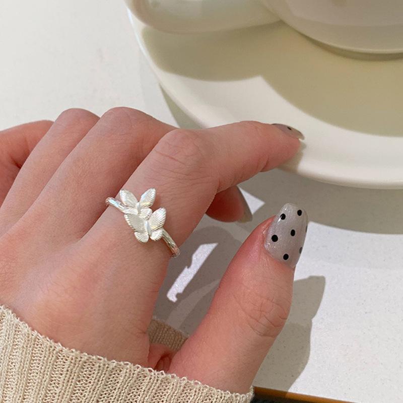 Bowknot Ring for Women Hollow Out Extremely Fine Korean Sweet Romantic Jewelry Gift Dropshipping