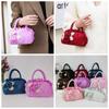 Satin Silk Zipper Flower Tote Bag Leaf Ethnic Style Wrist Bag Hanfu Rose Flower Handbag  Daily