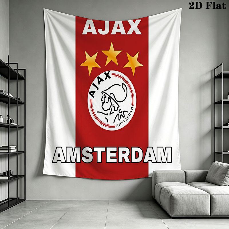 AFC Ajax Poster Wall Hanging Printed Fabric Blanket Decorative Tapestries for Bedroom Living Room Home Decor