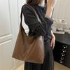 Sensation bag commuter tote bag women's new trendy solid color texture shoulder bag popular underarm bag